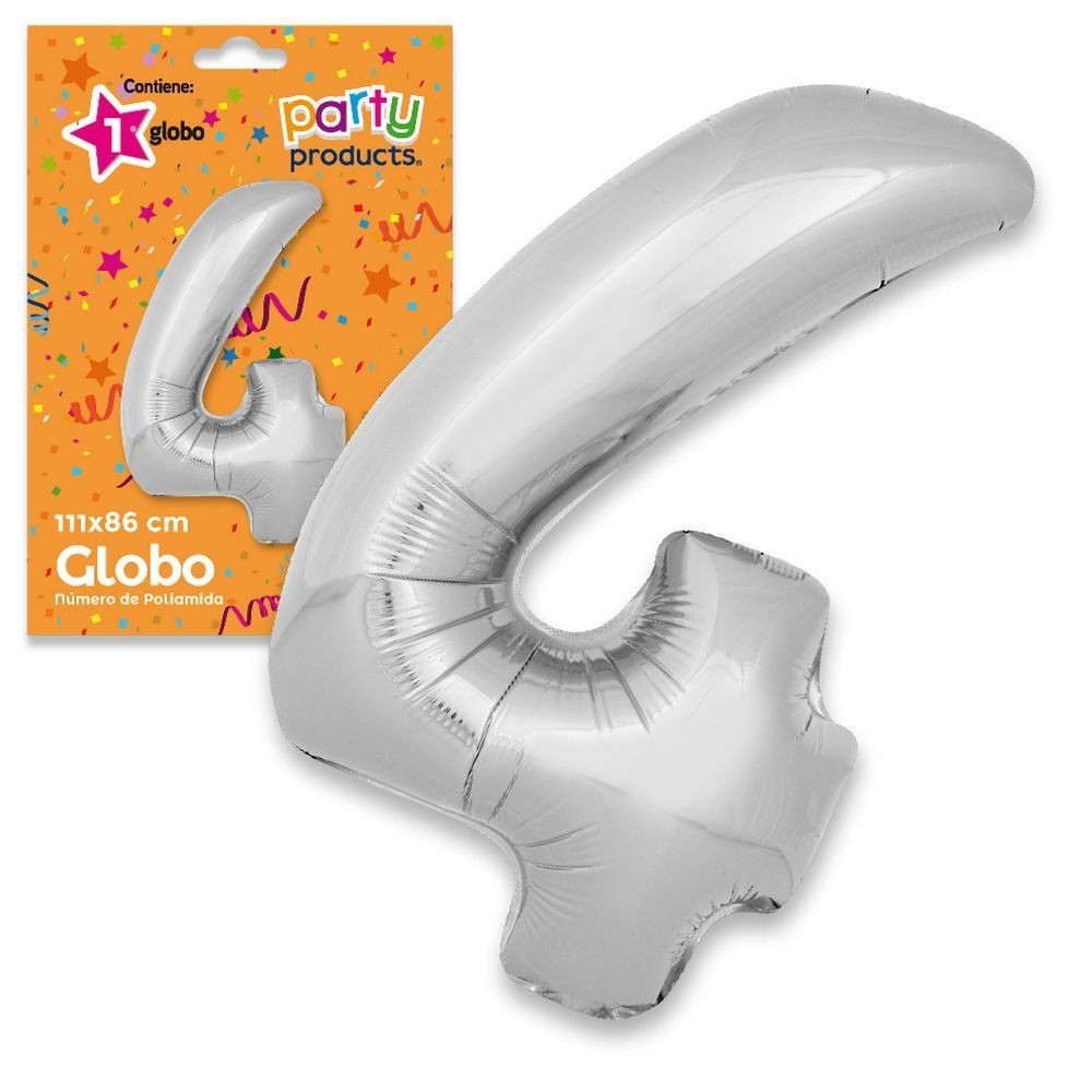 GLOBO POLIAMIDA 4 PLATA