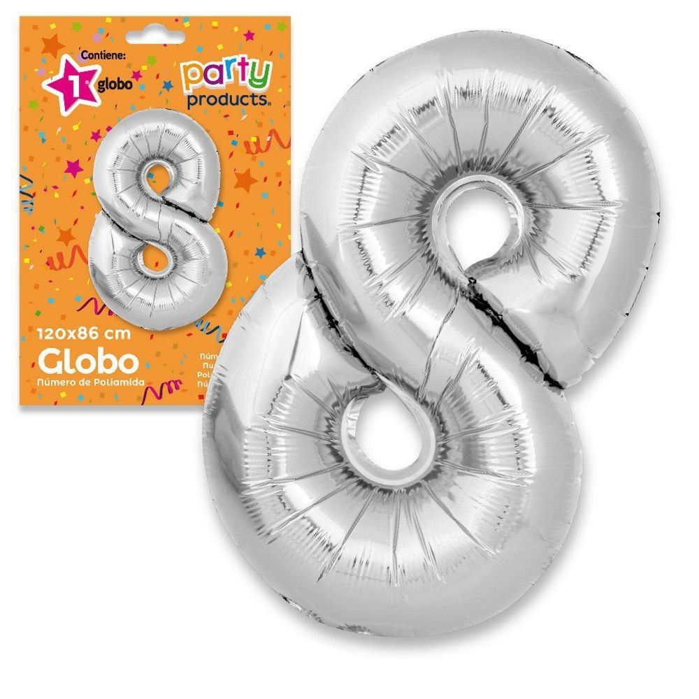 POLYAMIDE BALLOON 8 SILVER