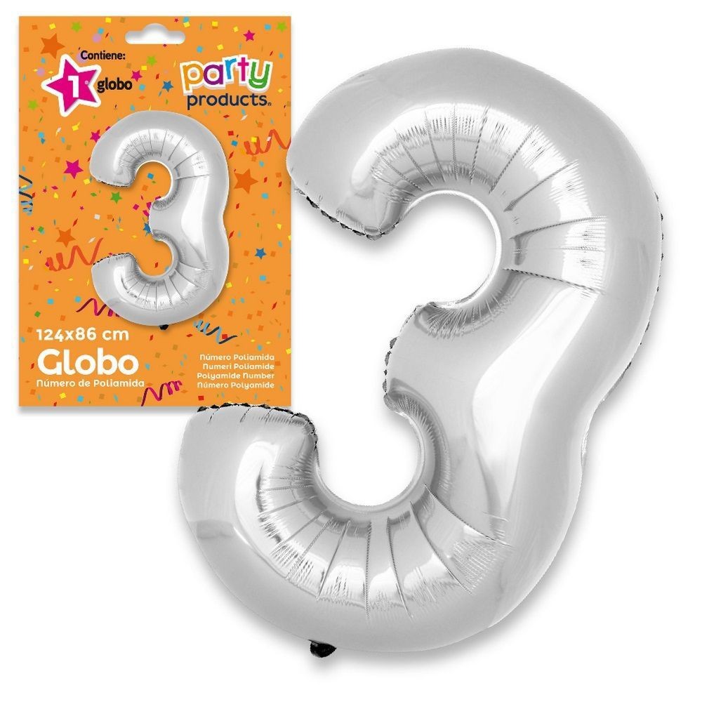 GLOBO POLIAMIDA 3 PLATA