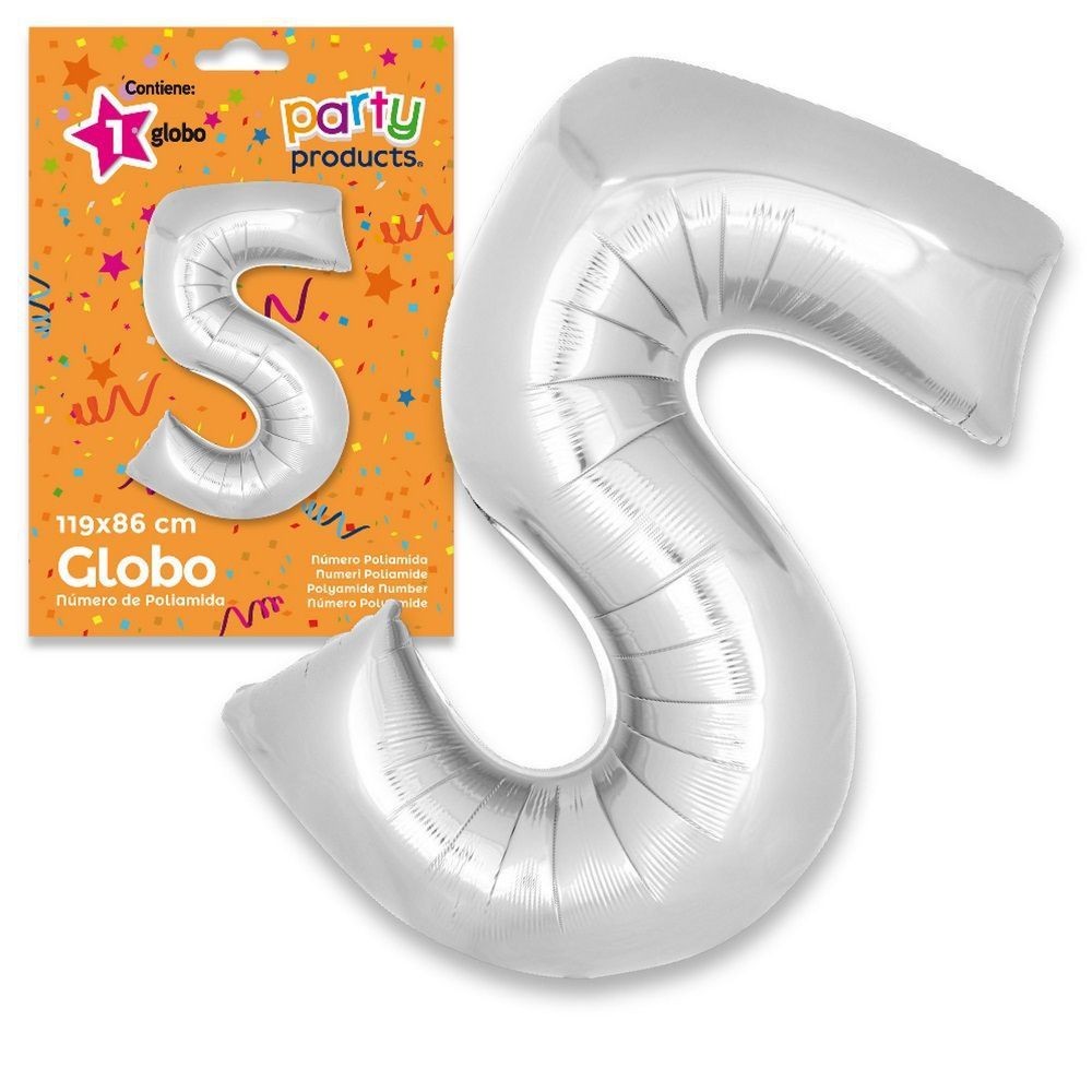 GLOBO POLIAMIDA 5 PLATA