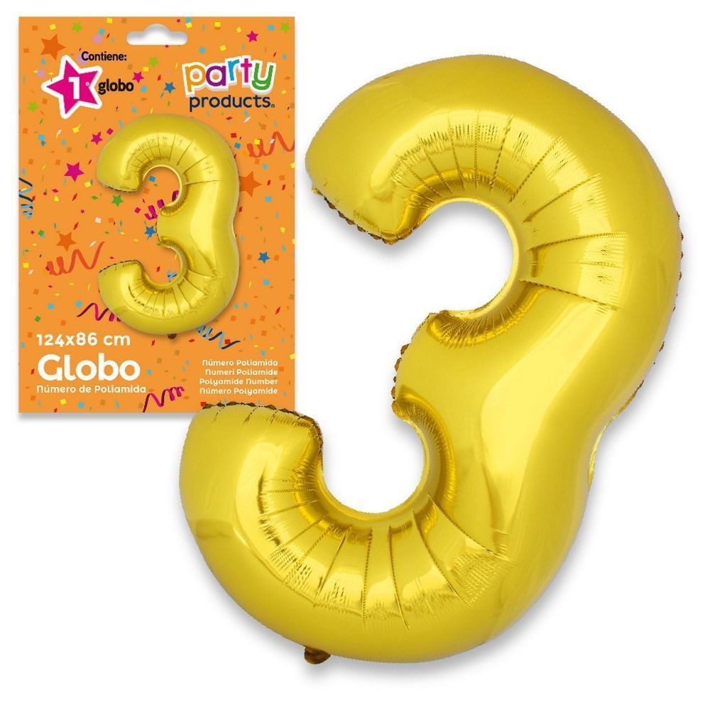 POLYAMIDE BALLOON 3 GOLD
