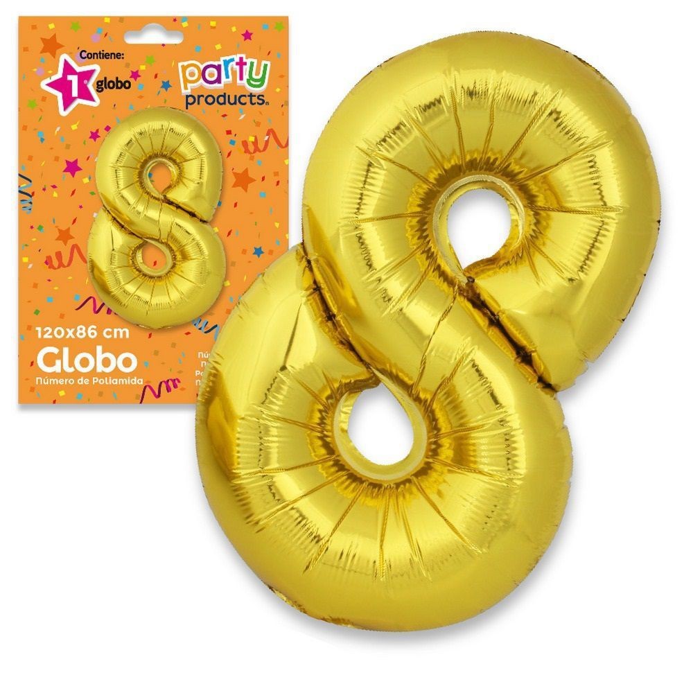 GLOBO POLIAMIDA 8 ORO