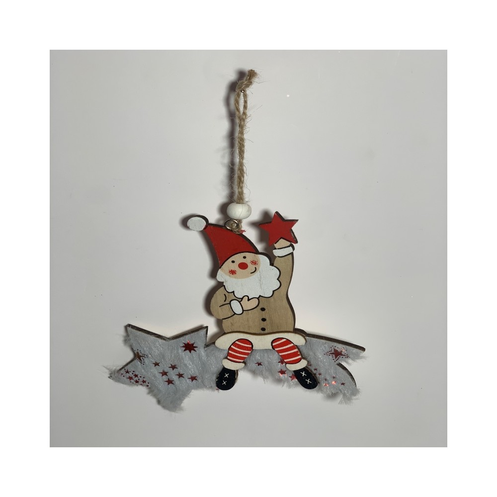 Shooting star Santa pendant