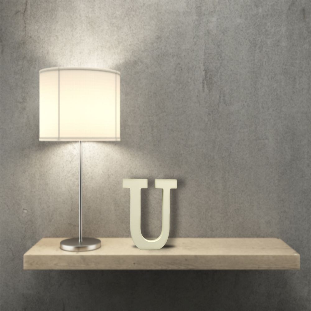 WHITE WOODEN LETTER -U-
