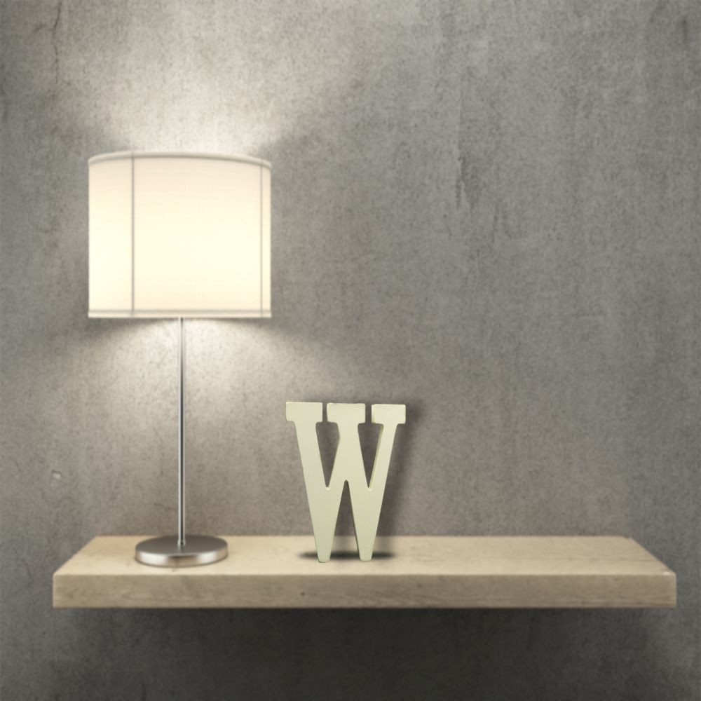 WHITE WOOD LETTER -W-