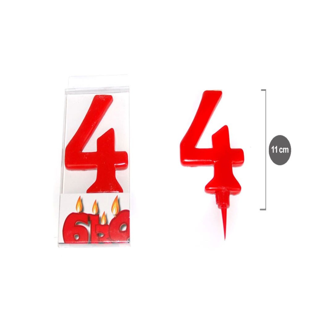 RED CANDLE 11 CM- 4