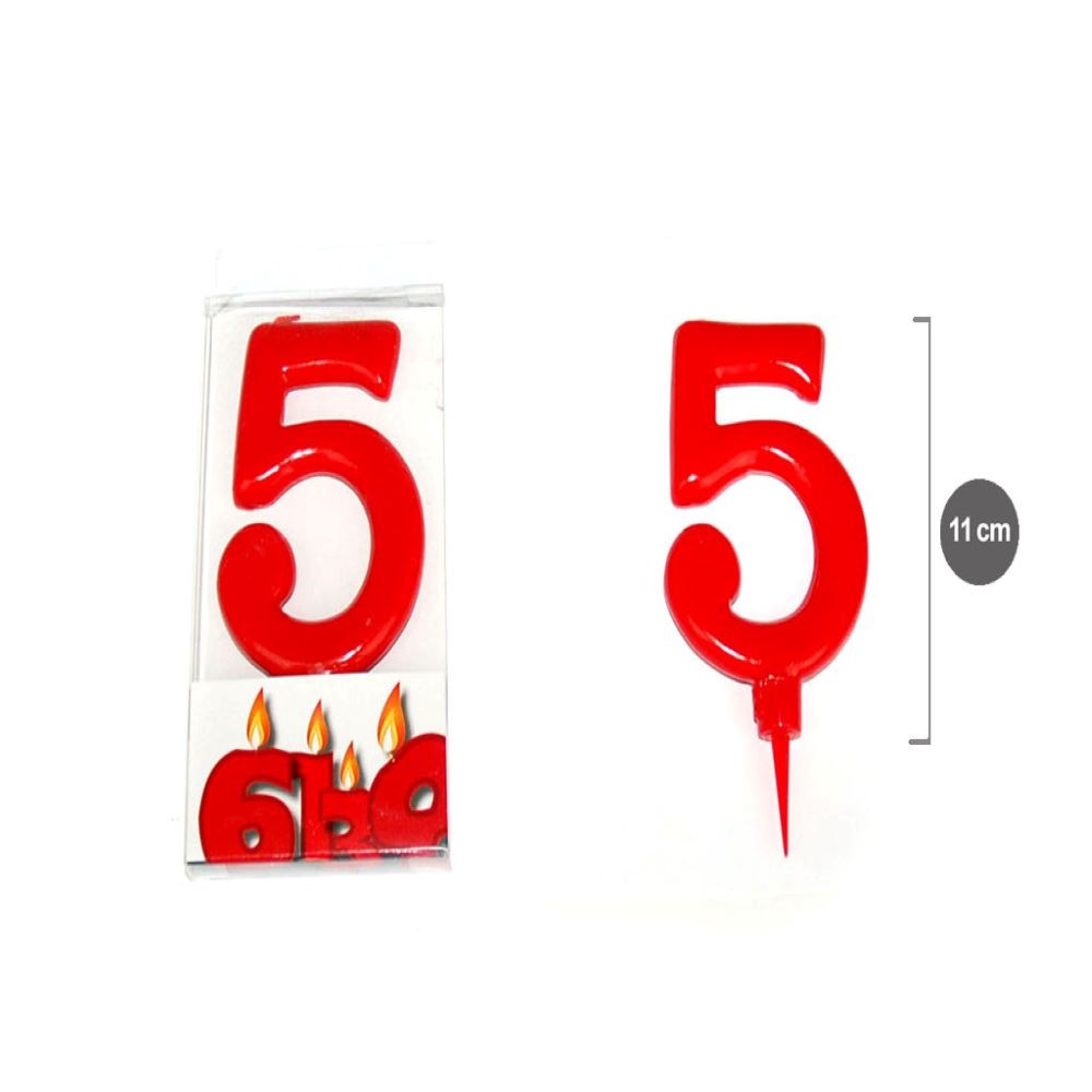 RED CANDLE 11 CM- 5