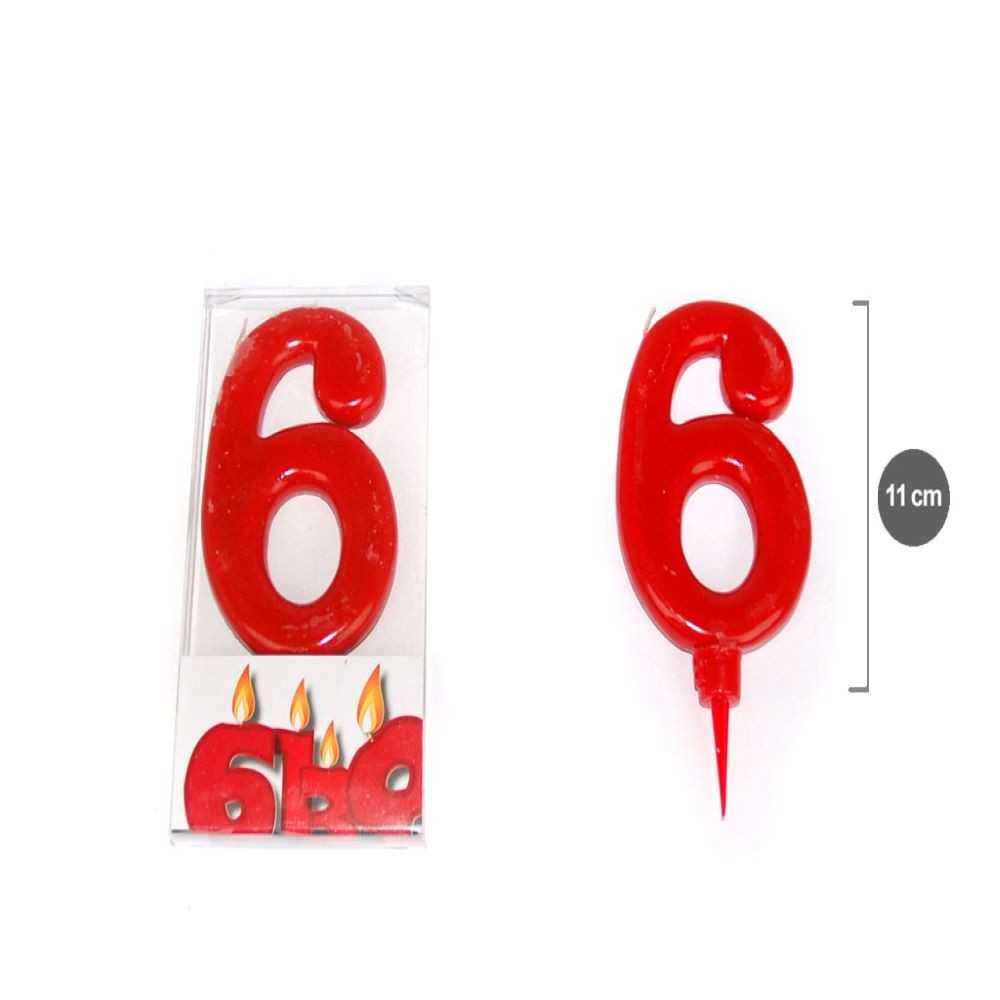 RED CANDLE 11 CM- 6