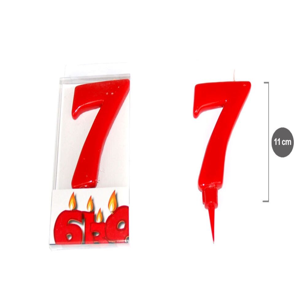 RED CANDLE 11 CM- 7