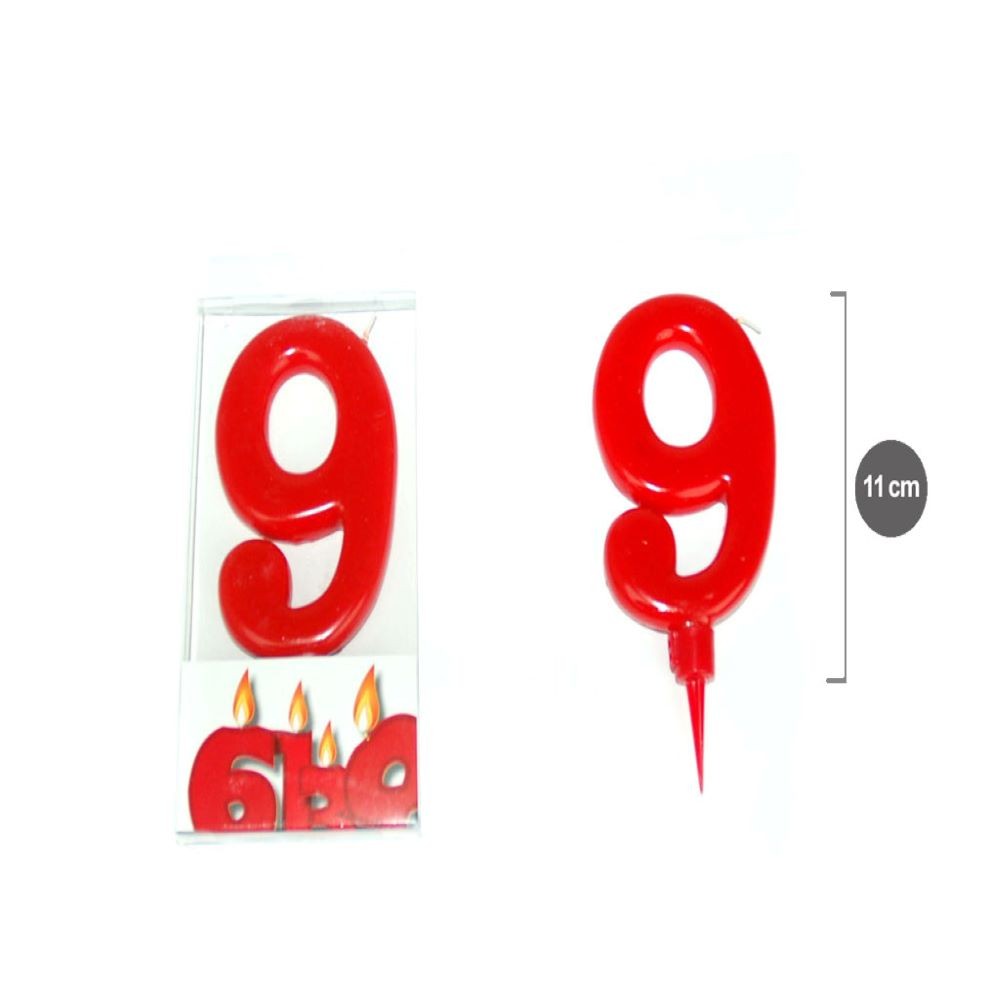 RED CANDLE 11 CM- 9