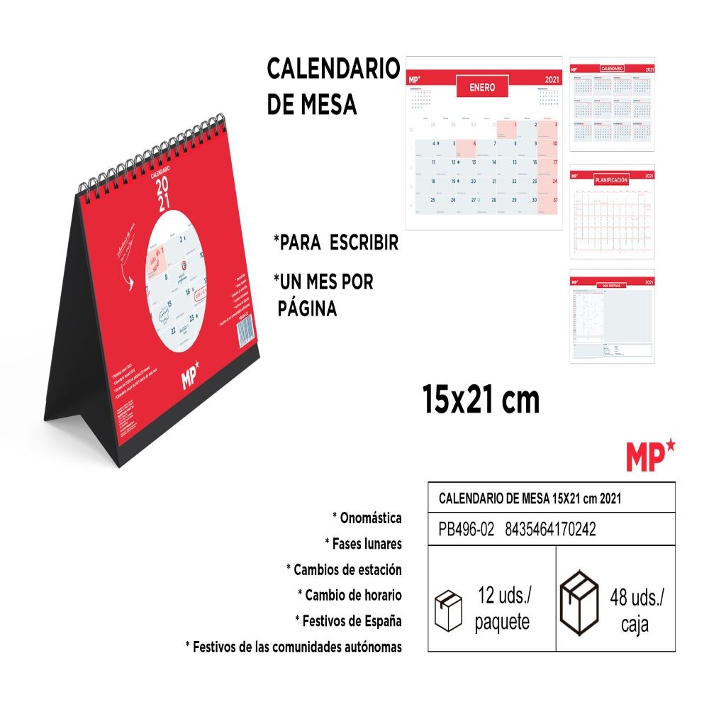 TABLE CALENDAR 15X21 CM