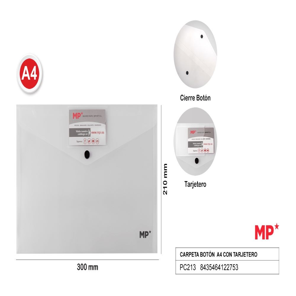 CARPETA A4 TARJETERO