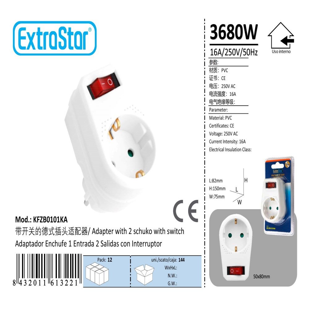 SOCKET OUTLET W / SWITCH...