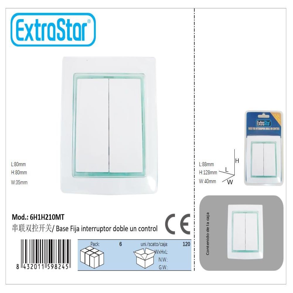 INTERRUPTOR DOBLE/ VERDE