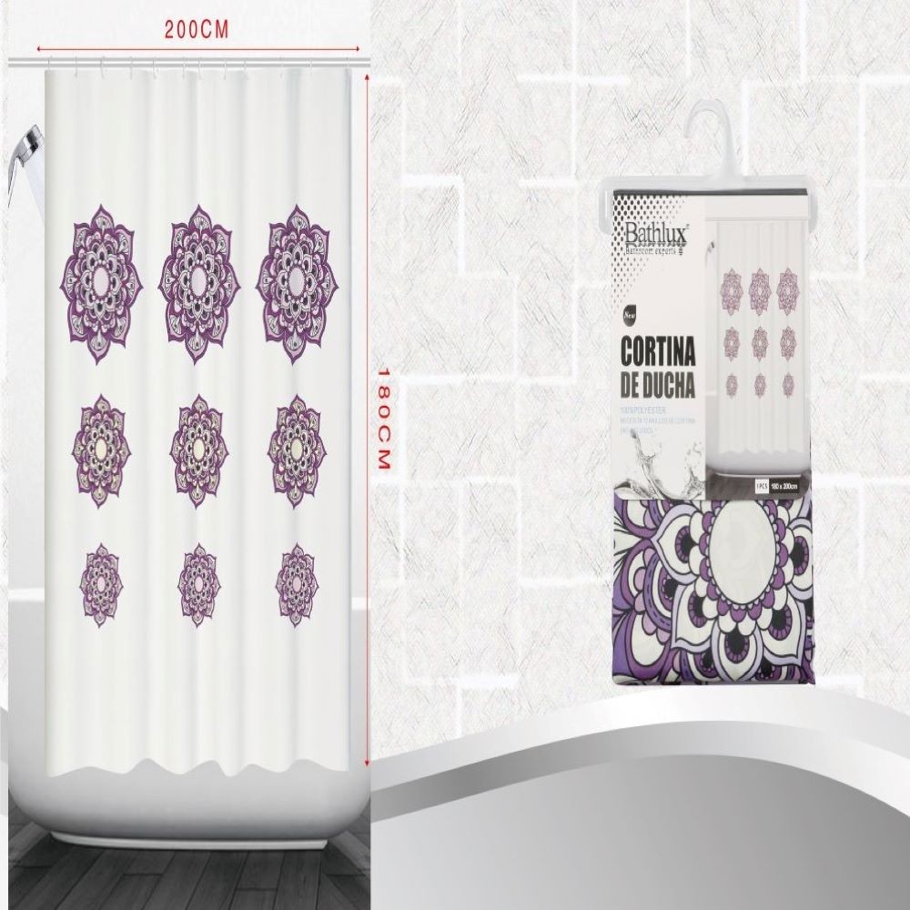 CURTAIN / VIOLET FLOWERS