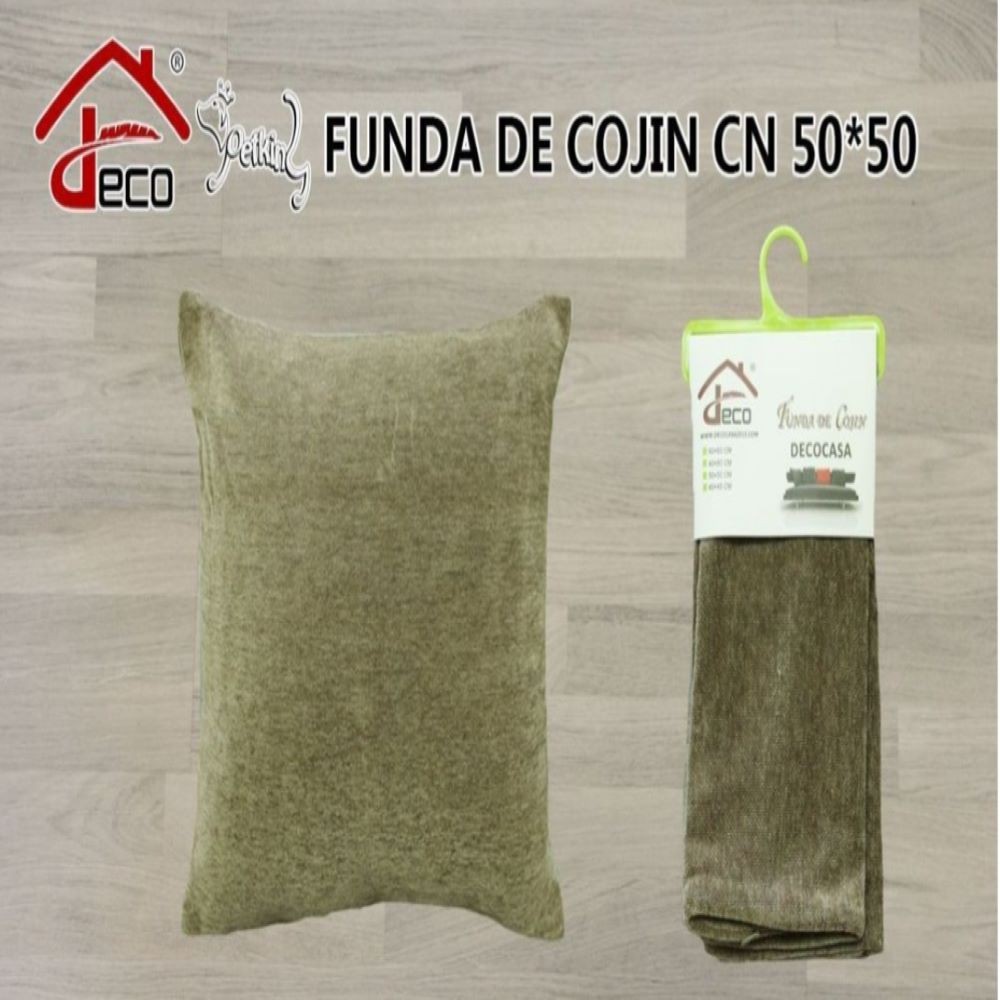 FUNDA COJÍN-MARRÓN CLARO 50X50