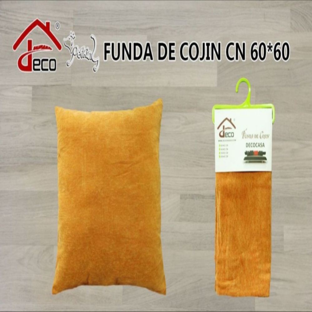 FUNDA COJÍN- NARANJA 60X60
