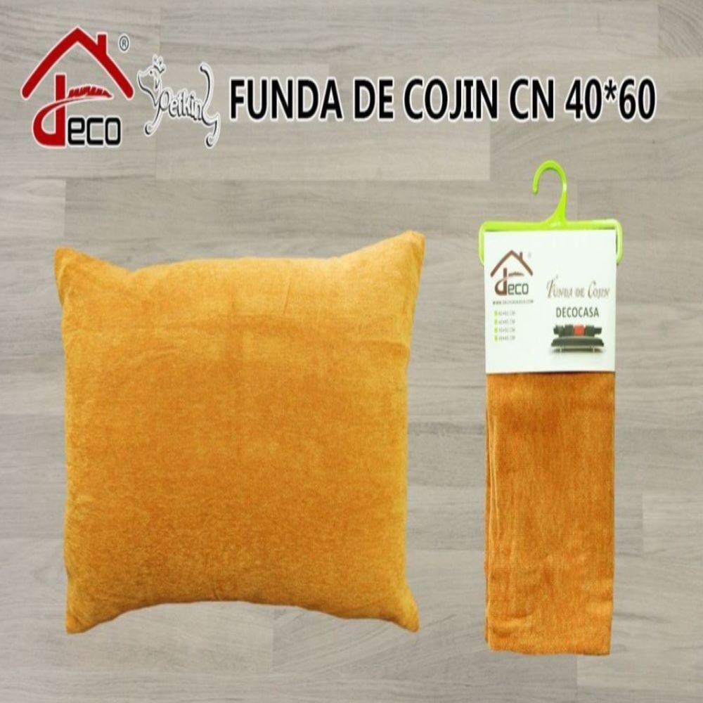 FUNDA COJÍN- NARANJA 40X60
