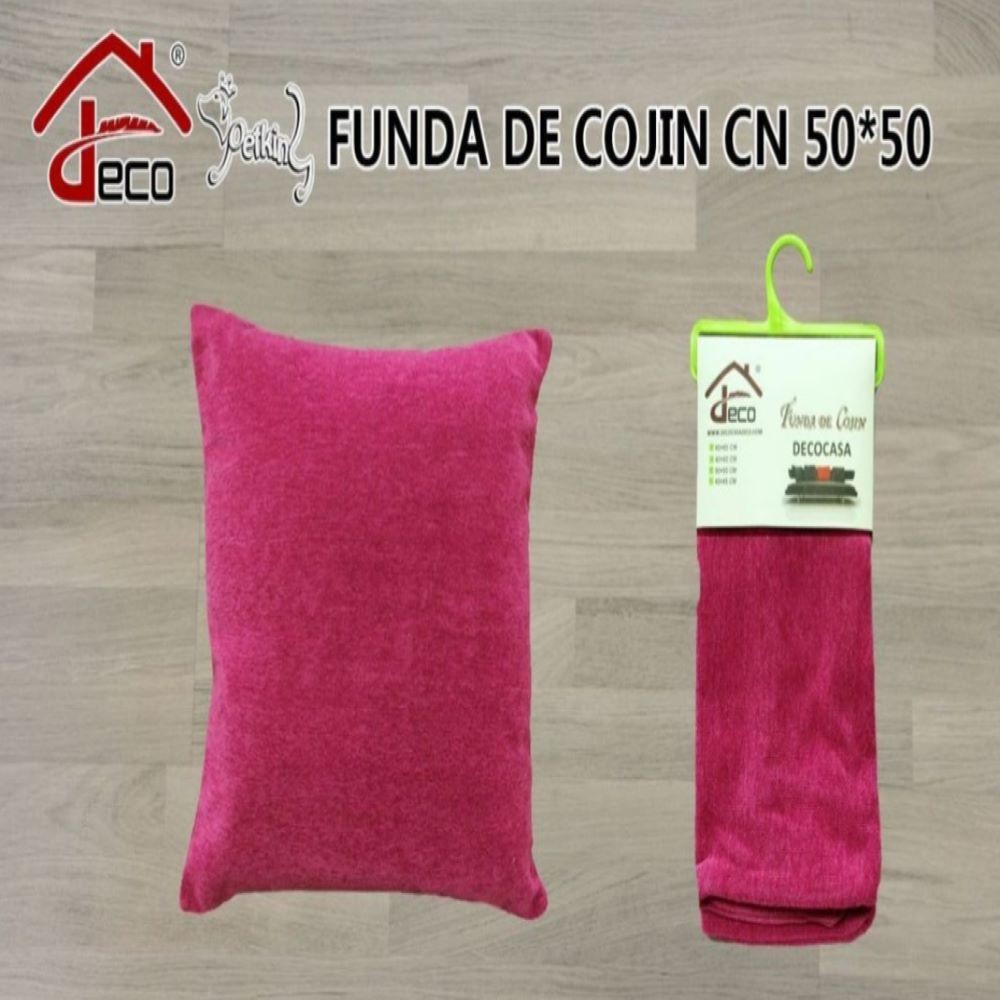 FUNDA COJÍN- ROSA 50X50