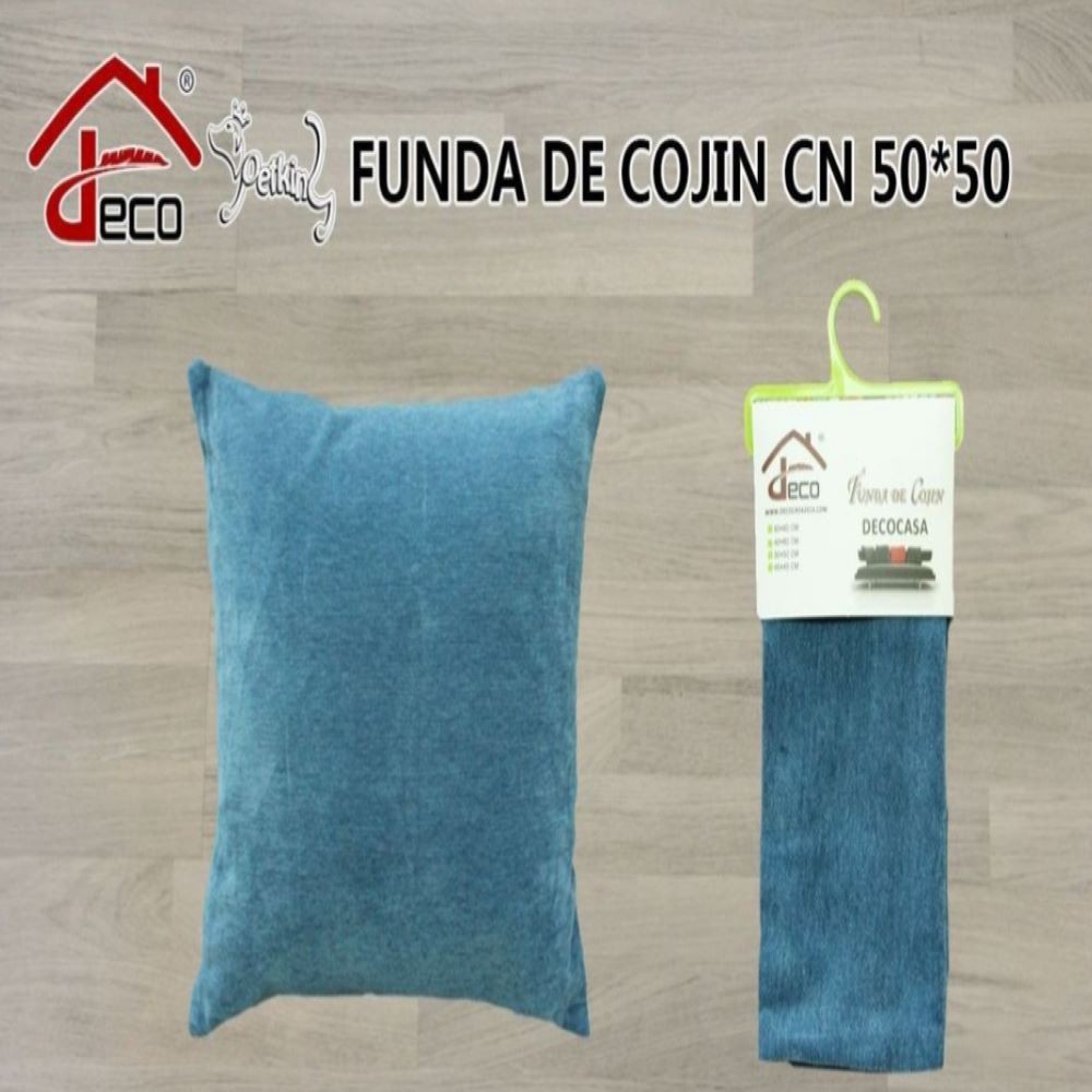 FUNDA COJÍN- AZUL 50X50