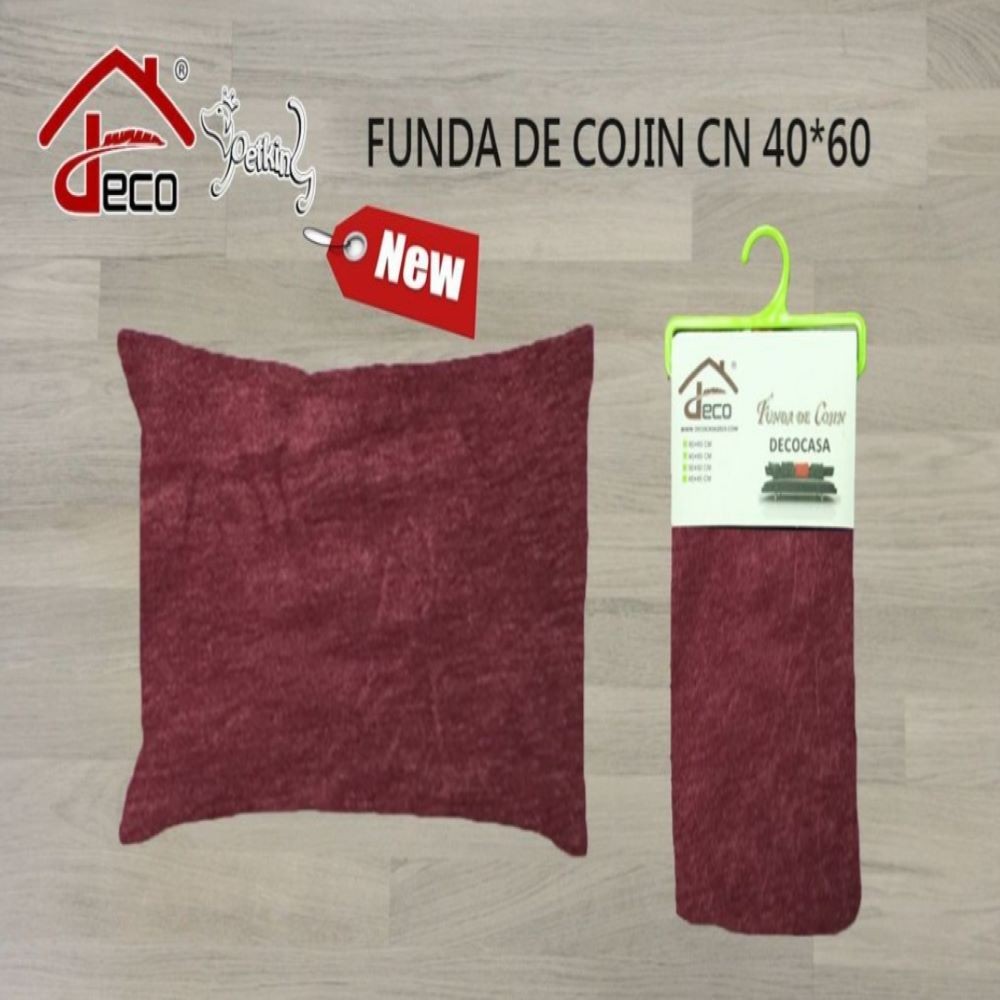 FUNDA COJÍN- ROJO VINO 40X60