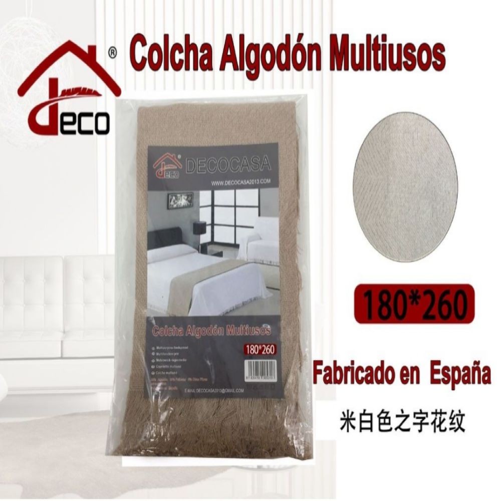 COLCHA BEIGE 180*260