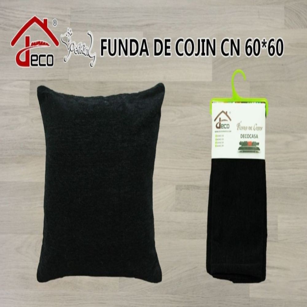 FUNDA COJÍN-NEGRO 60X60