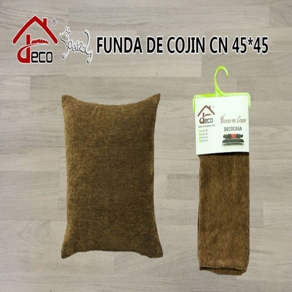 FUNDA COJÍN-MARRÓN CLARO 45X45