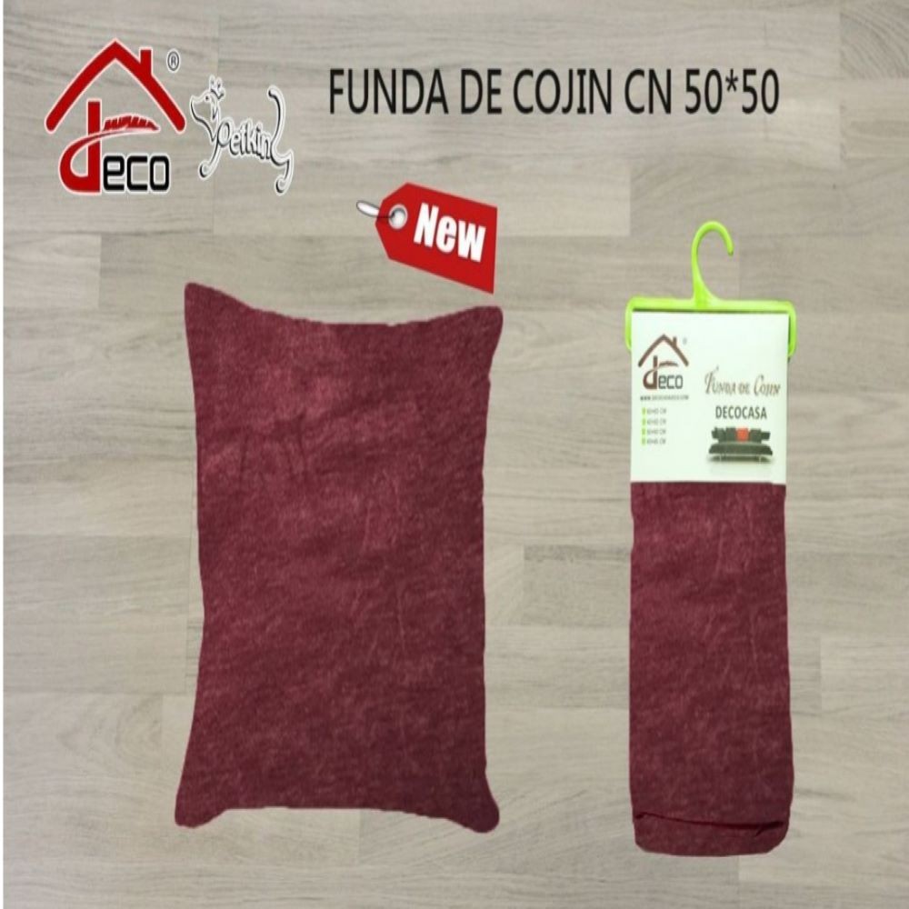 FUNDA COJÍN- ROJO VINO 50X50