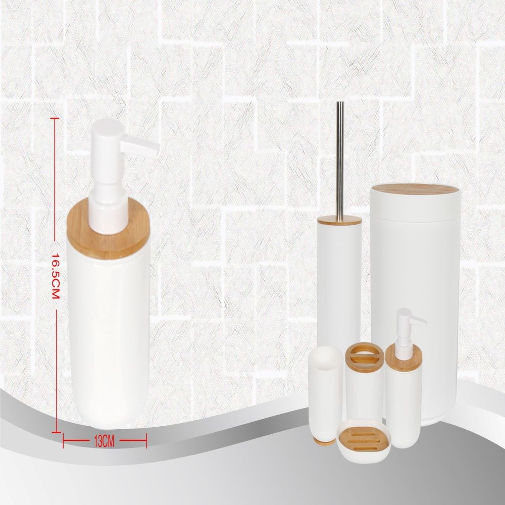 WHITE / WOOD DISPENSER