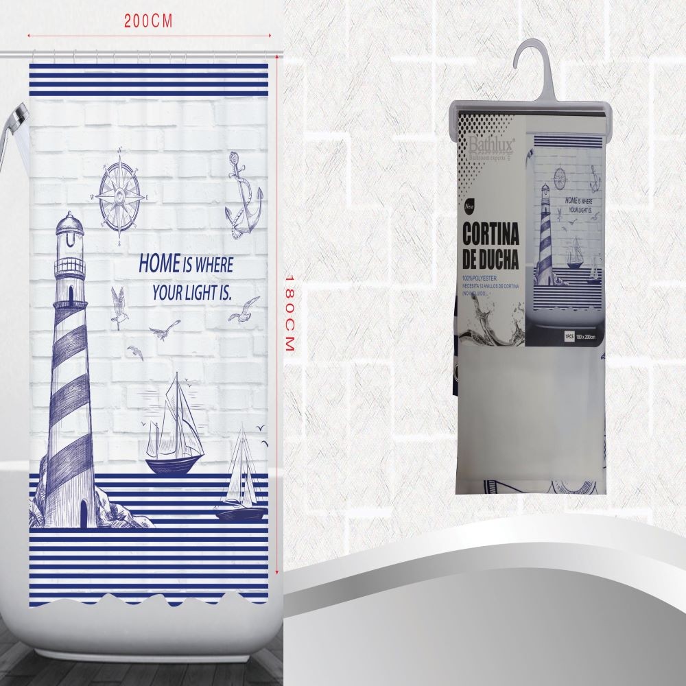 SHOWER CURTAIN- SAILOR 180X200