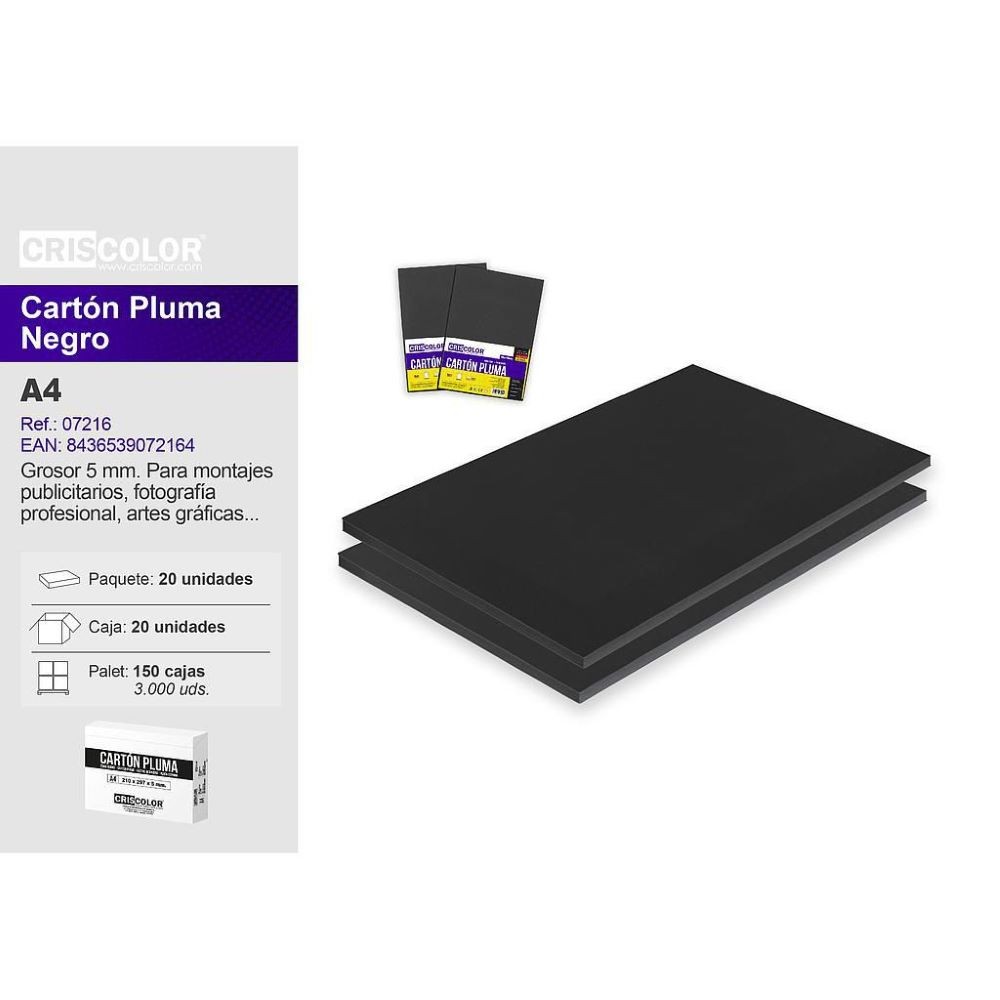 CARTÓN PLUMA NEGRO