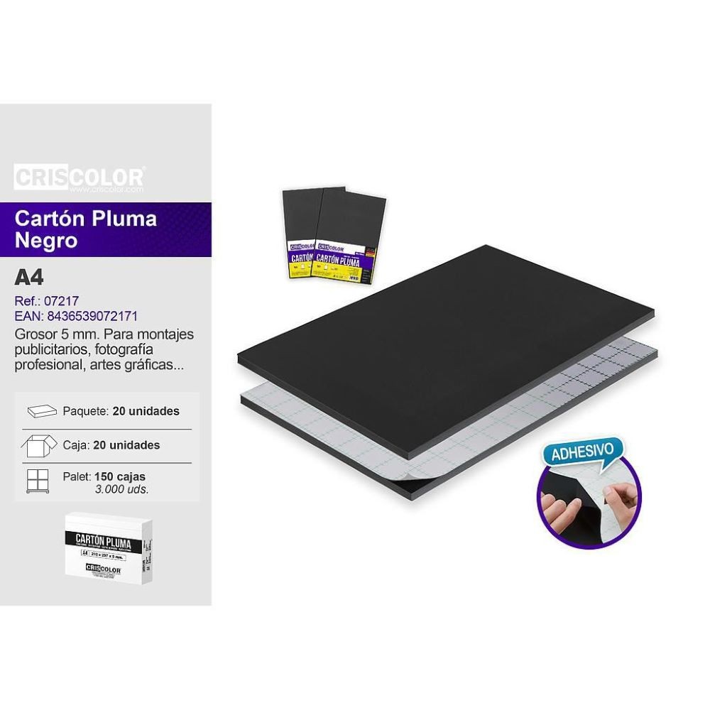 ADHESIVE BLACK FOAM CARDBOARD