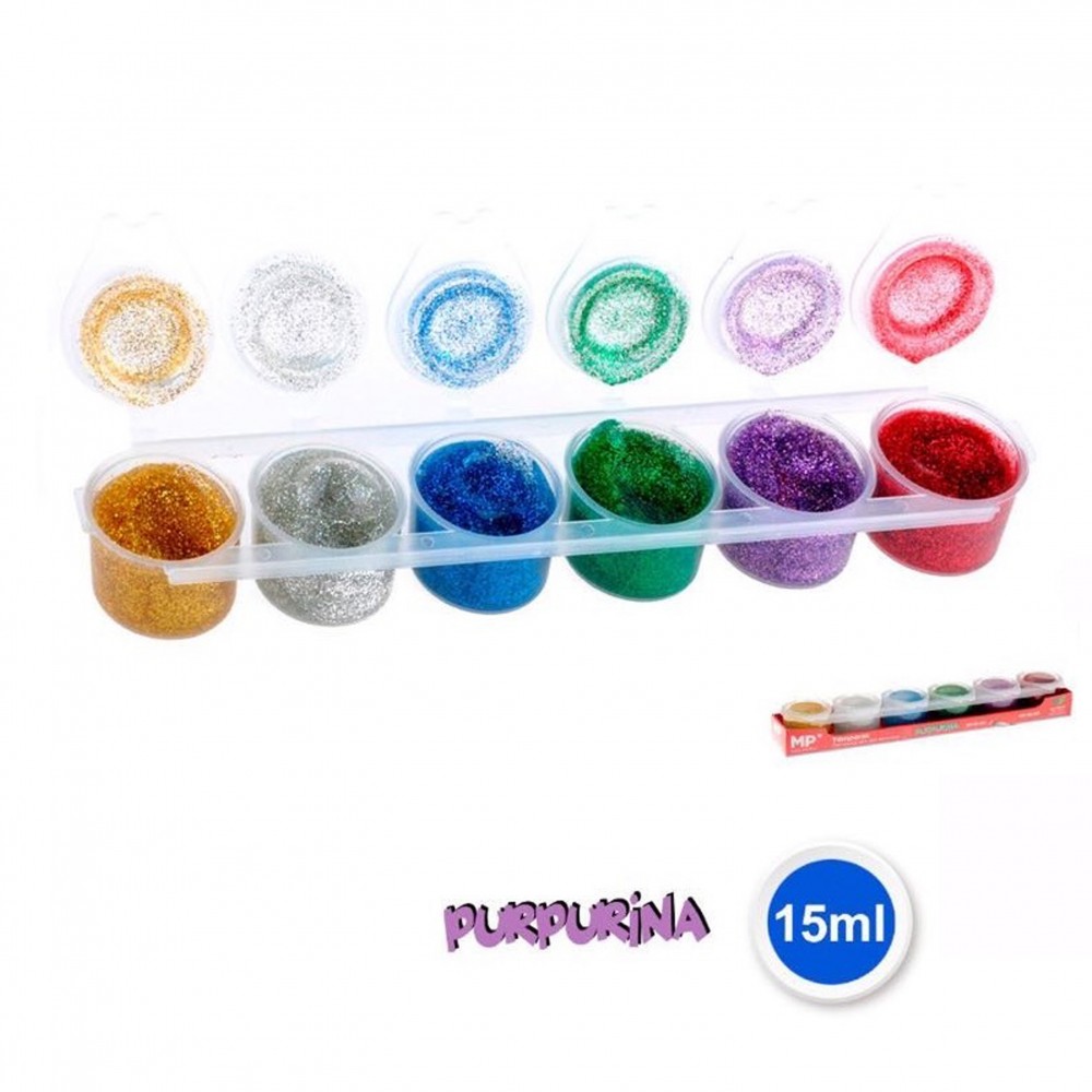 TÉMPERA 6 COLORES PURPURINA