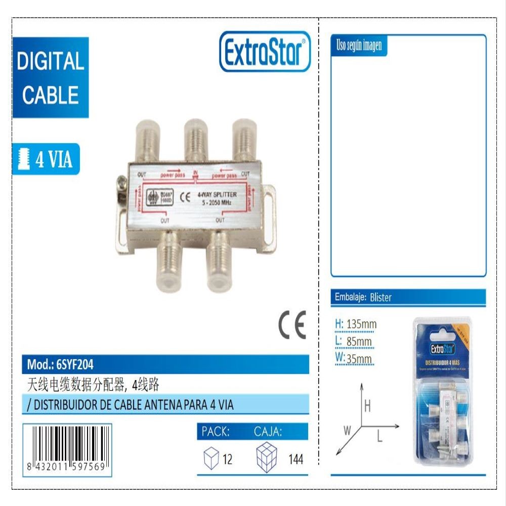 DISTRIBUIDOR DE CABLE 4 VIAS