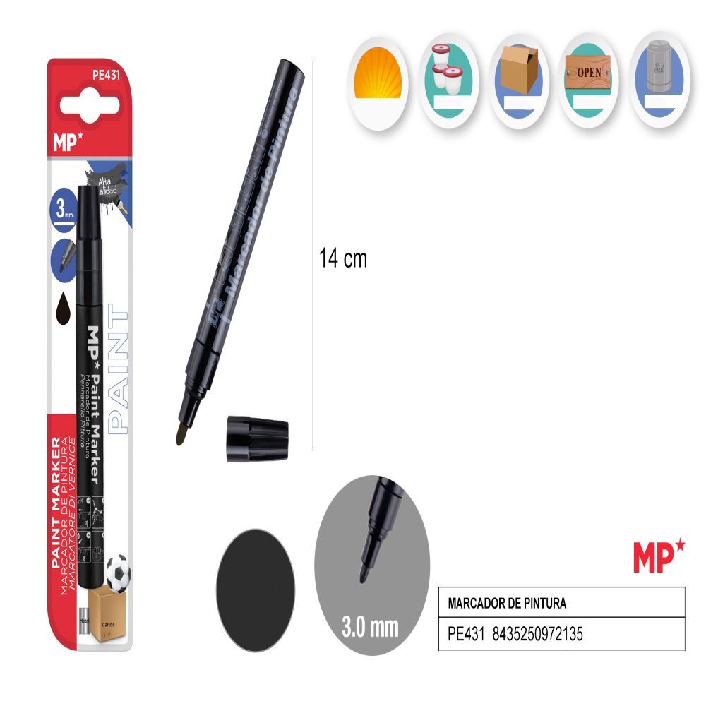 MARCADOR PERMANENTE NEGRO