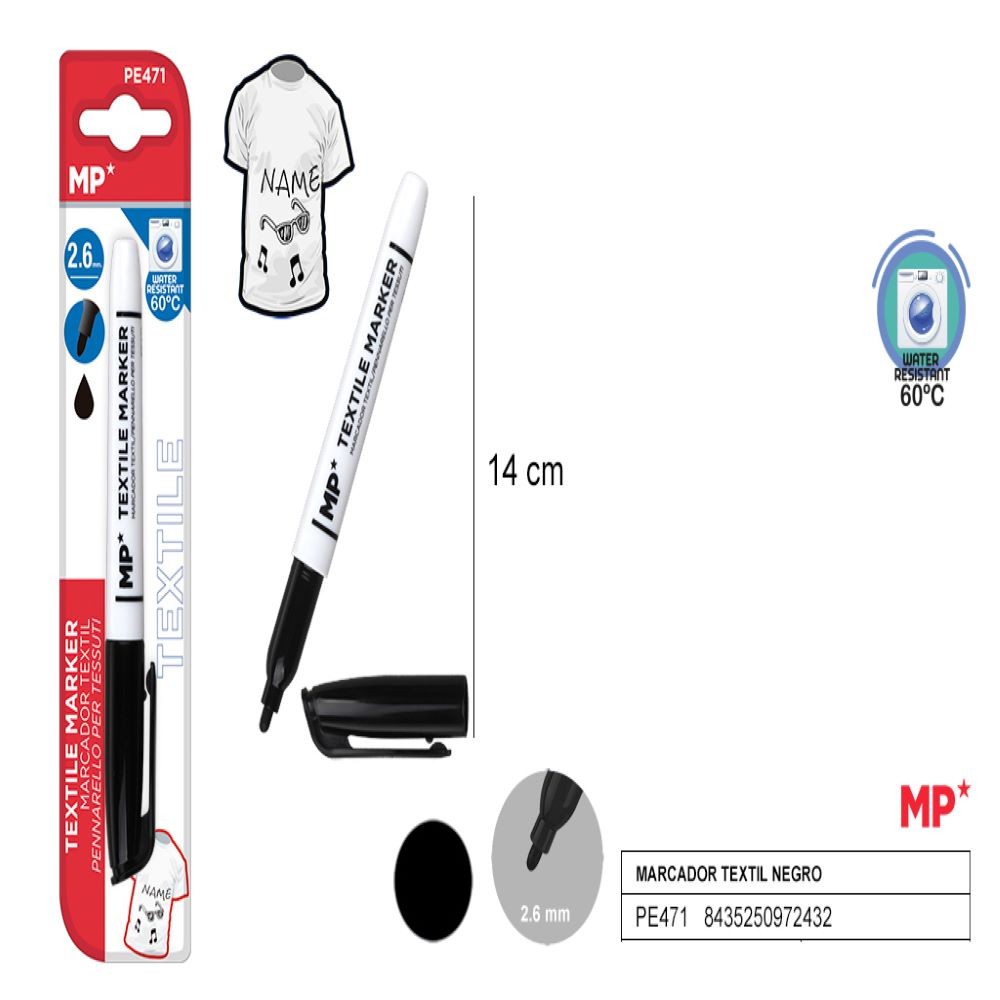 BLACK TEXTILE MARKER