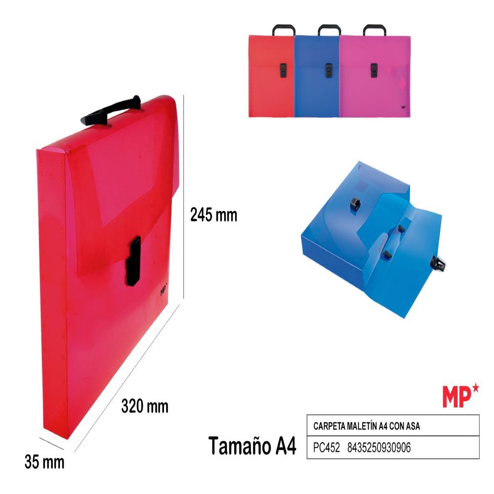 CARPETA MALETÍN A4 ROSA