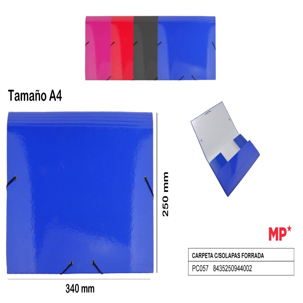 FOLDER WITH LINED FLAP