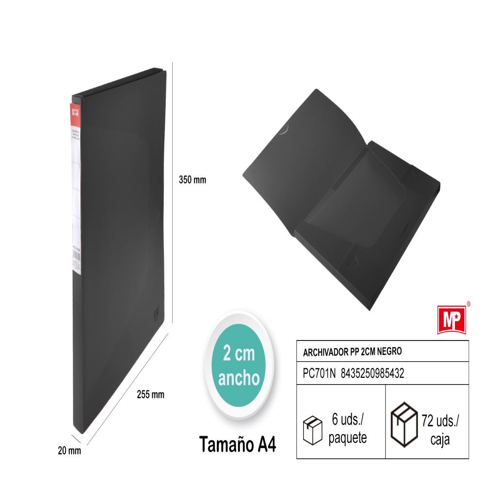 FILING FILE PP 2CM BLACK