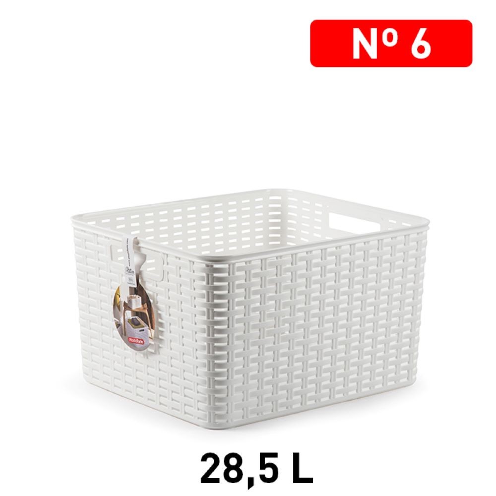 WICKER BASKET N6 WHITE