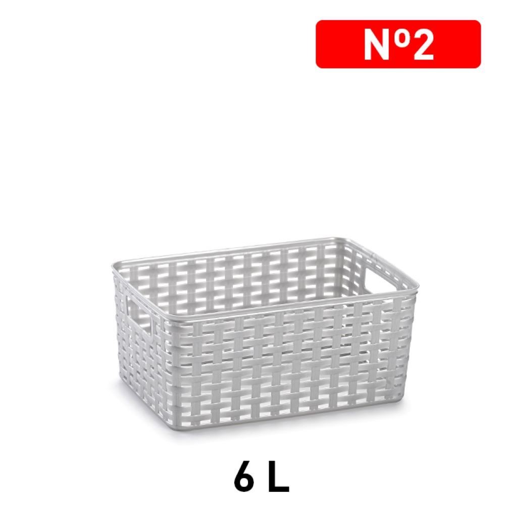 CESTA RATTAN N2 GRIS