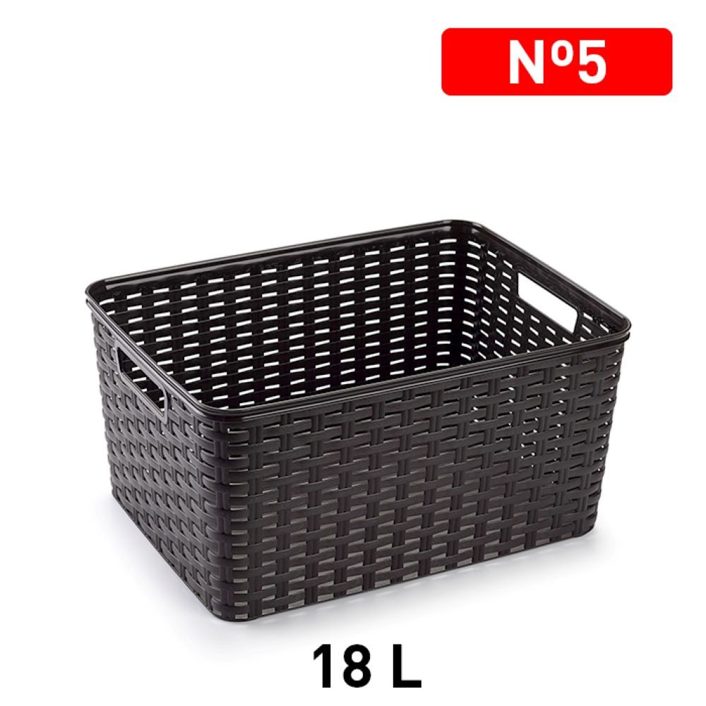 RATTAN N5 BROWN BASKET