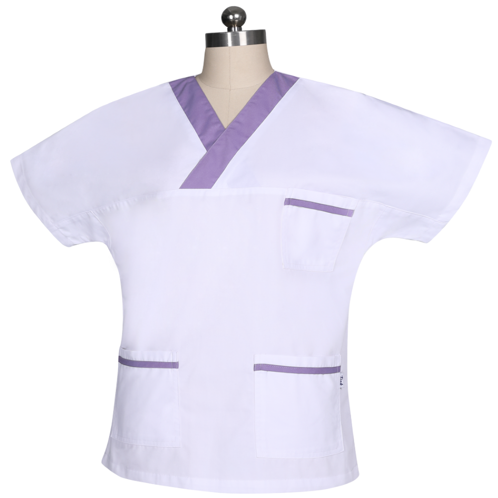 BATÍN UNIFORME BLANCO/VIOLETA