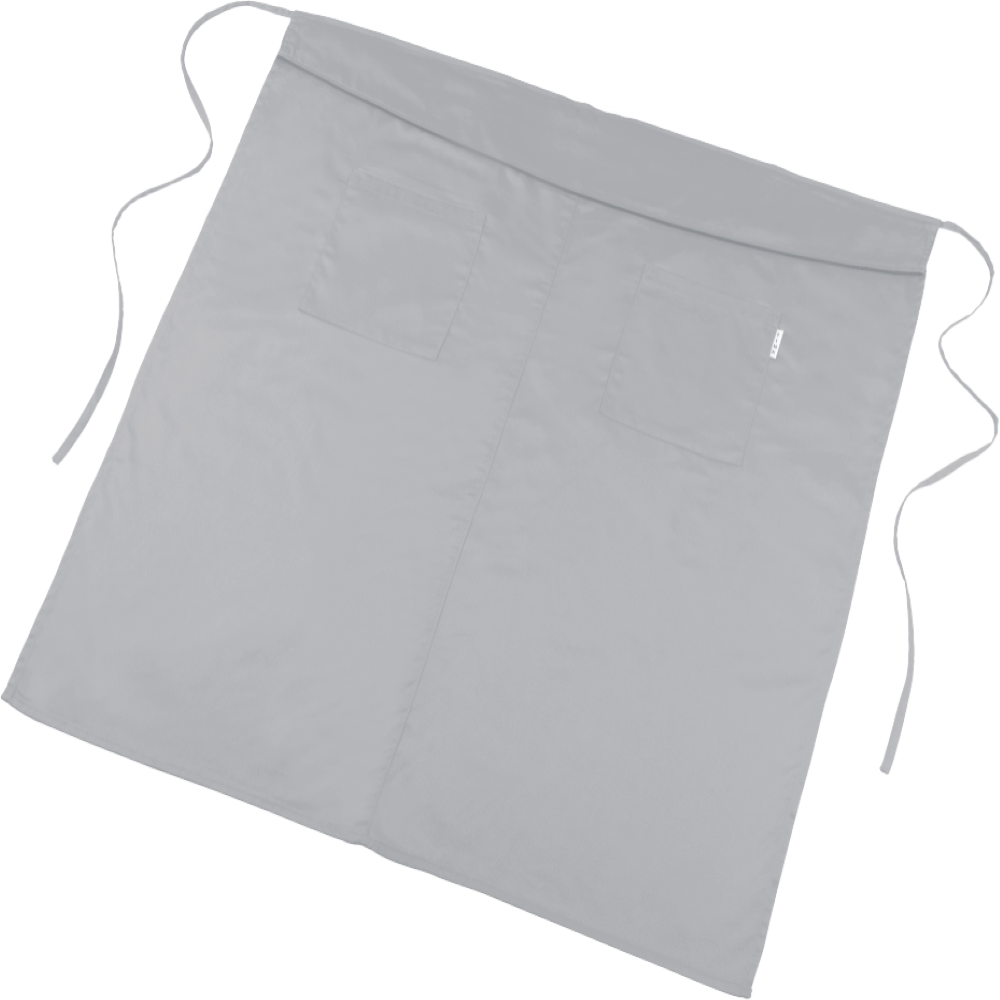 DELANTAL LARGO BLANCO/NEGRO