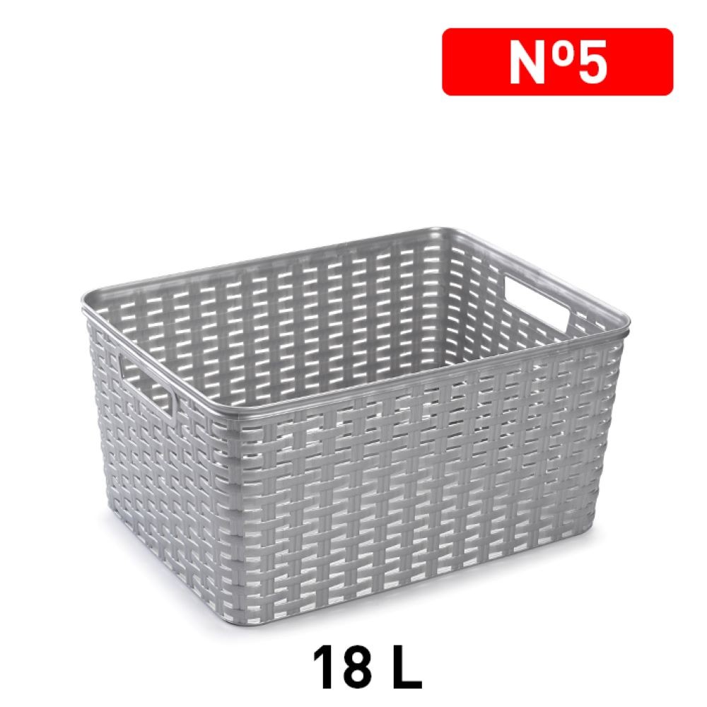 CESTA MIMBRE N5 GRIS