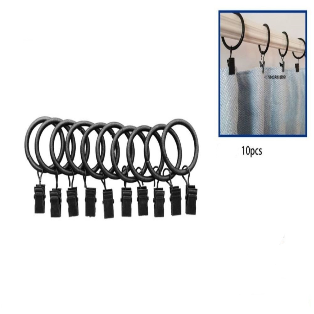 S10 BLACK CURTAIN RINGS