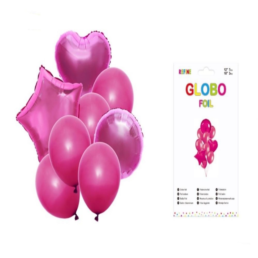 S10 POLYAMIDE BALLOONS FUCHSIA