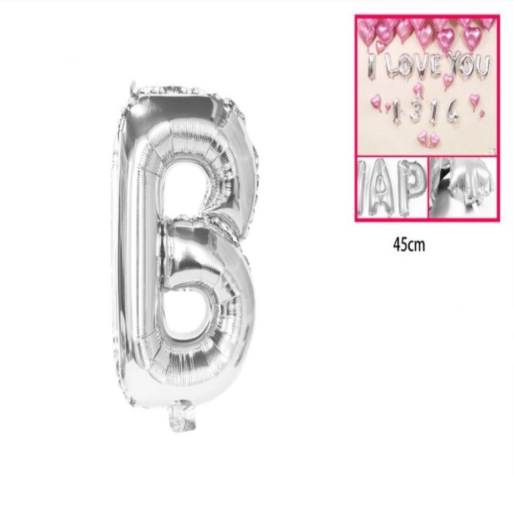 FOIL BALLOON "B" SILVER
