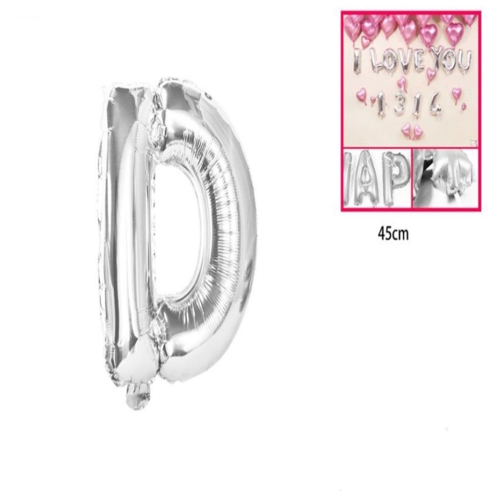 FOIL BALLOON "D" SILVER